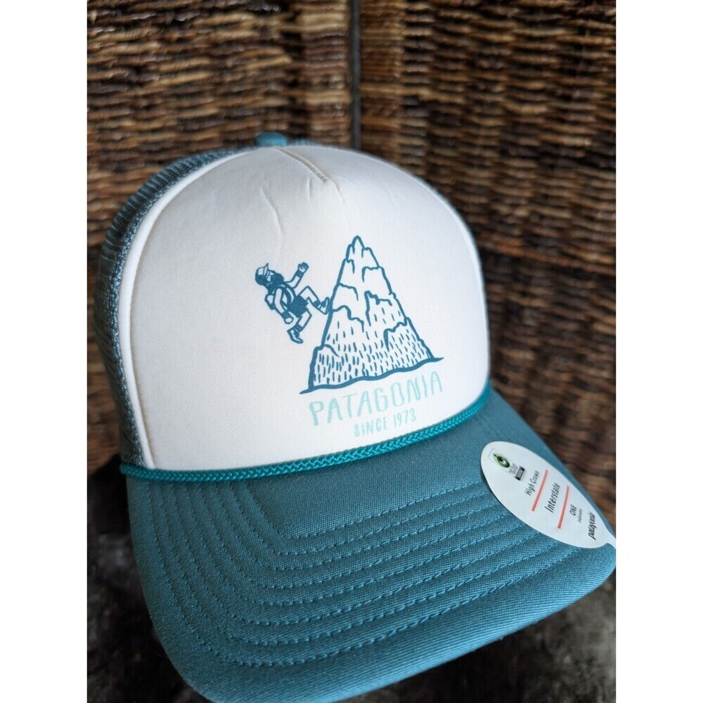 Patagonia Hoofin' It Interstate Trucker Hat Teal Women's Men's Hiking Gorpcore - Picture 2 of 12